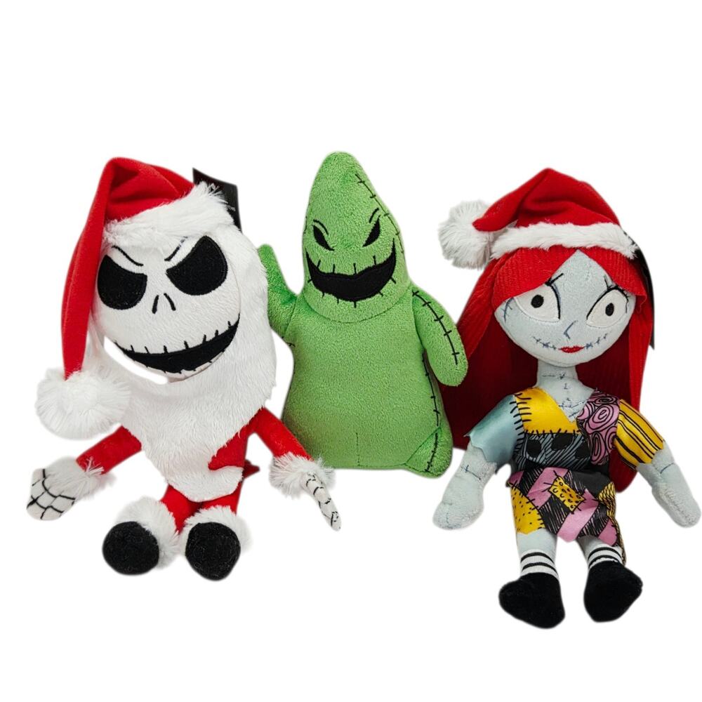 Nightmare Before Christmas Mini Plush Lot Jack Sally Oogie Boogie 7" & 9" Bundle